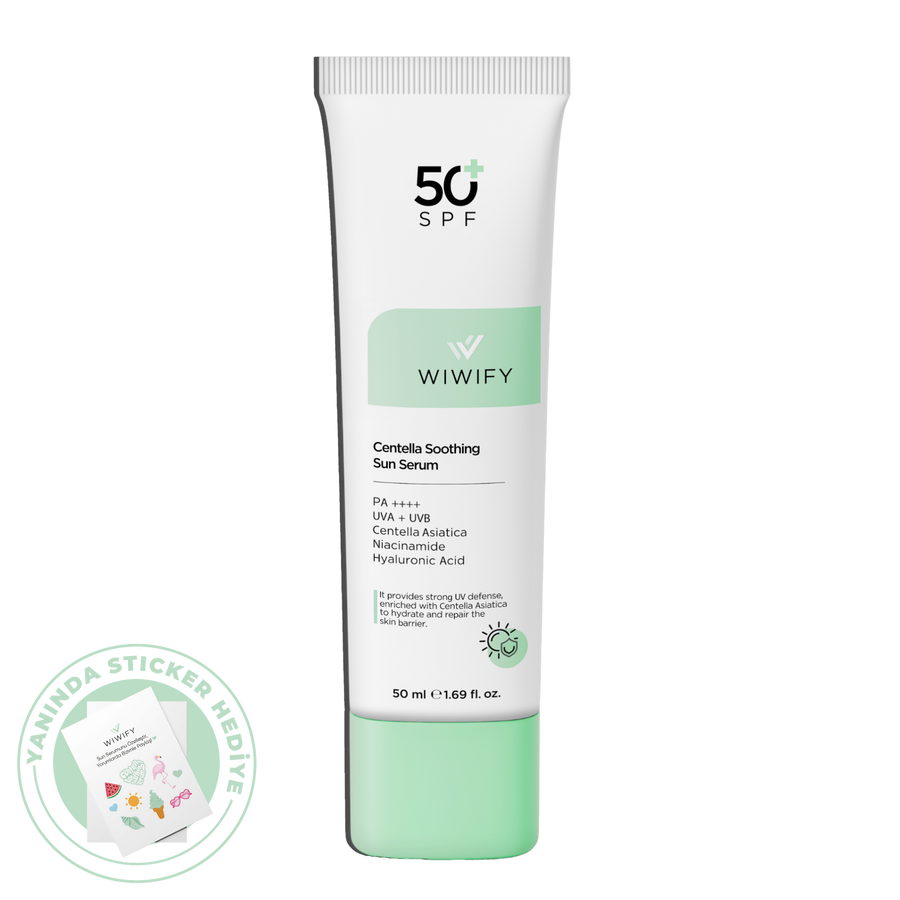 Yatıştırıcı, Onarıcı, Yüksek Korumalı, Centella Soothing Sun Serum SPF 50+ Pa 50++++ 50 ml