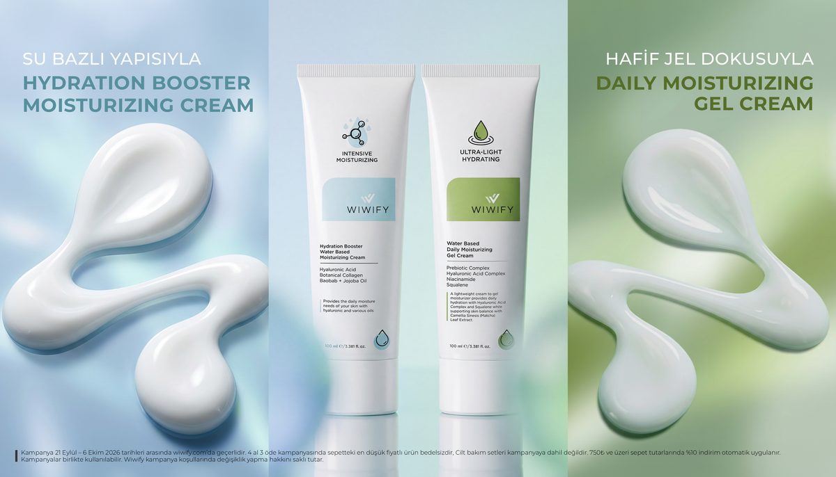 Su bazlı yapısıyla Hydration Booster Moisturizing Cream, hafif jel dokusuyla Daily Moisturizing Gel Cream