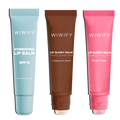Lip Glow & Protect Set, Hydrating Lip Balm + Guava Glaze Balm+ Cappuccino Glaze Balm | Squalane
