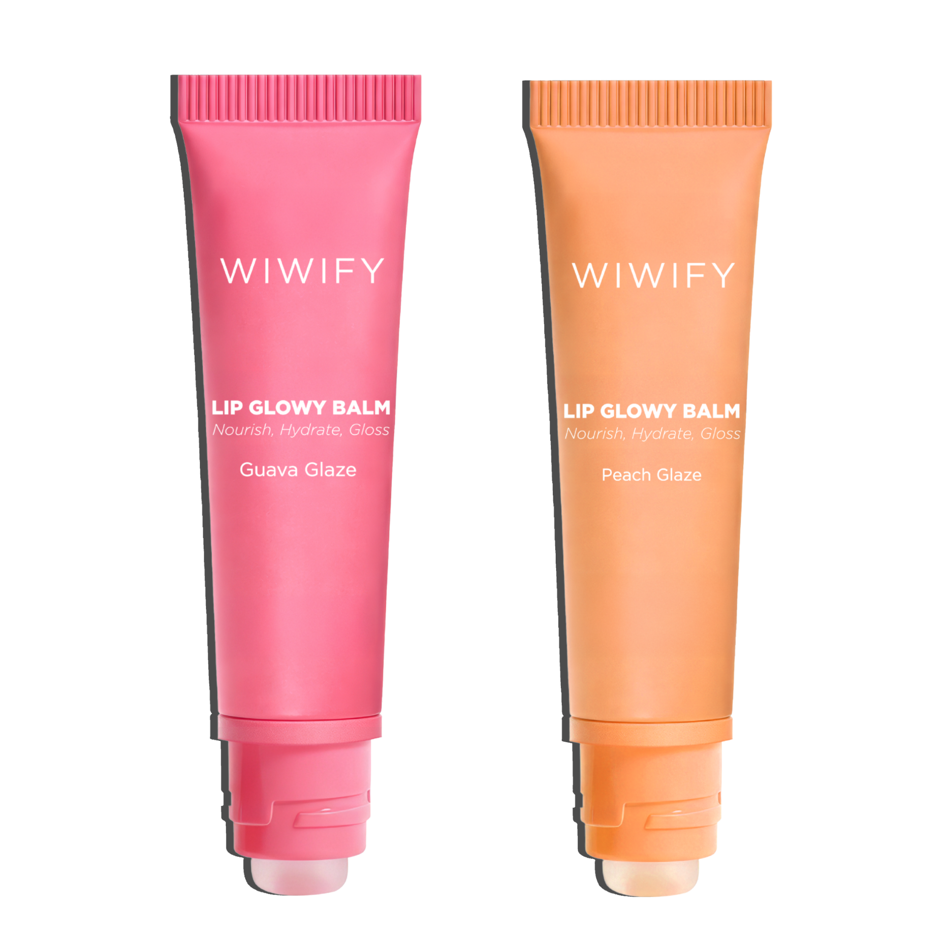 Juicy Glow Lip Duo, Guava Glaze Balm + Peach Glaze Balm | Shea Butter, Squalane, Ceramide