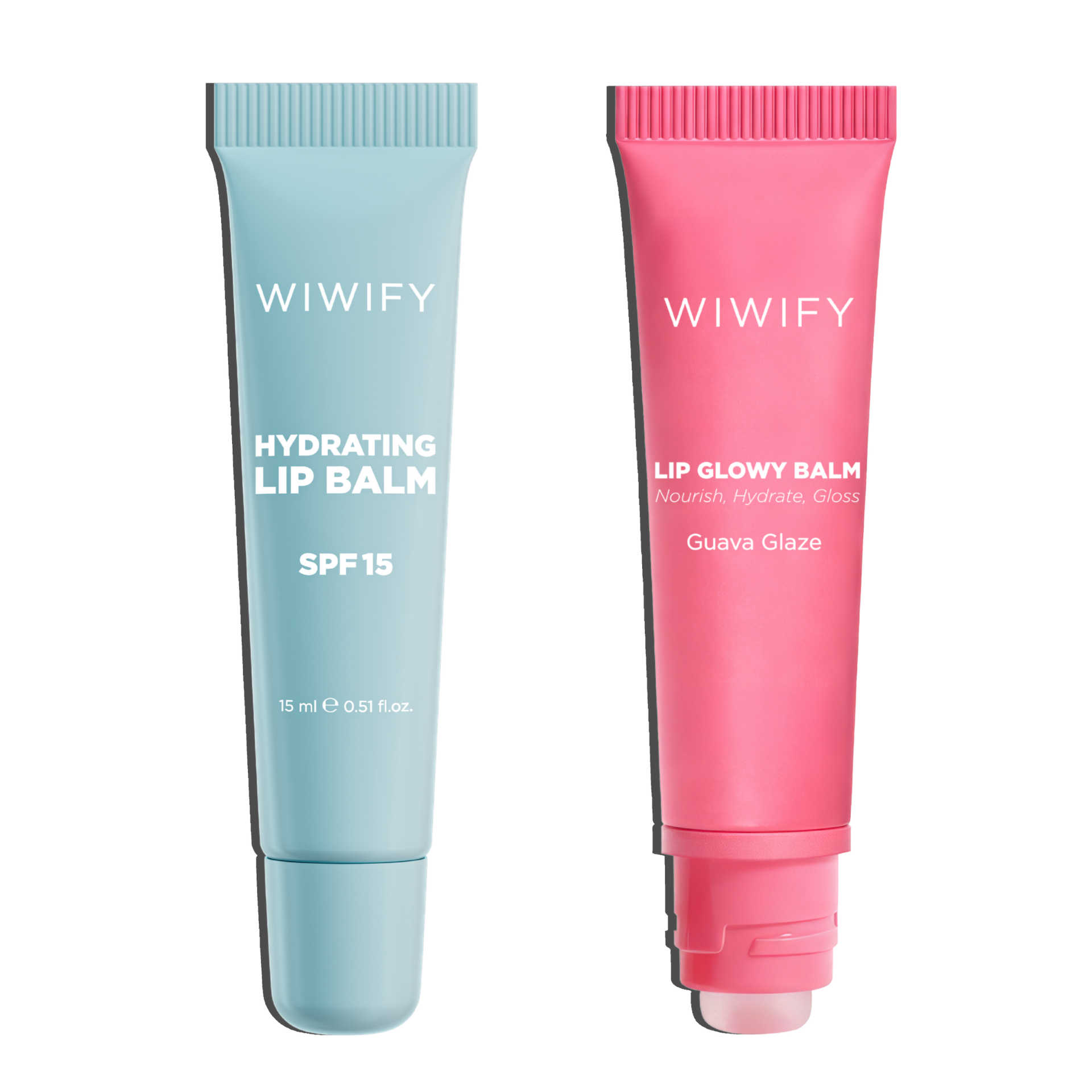 Glow & Protect Lip Duo – Guava Edition, Hydrating Lip Balm + Guava Glaze Balm | SPF 15, Squalane, Ceramide