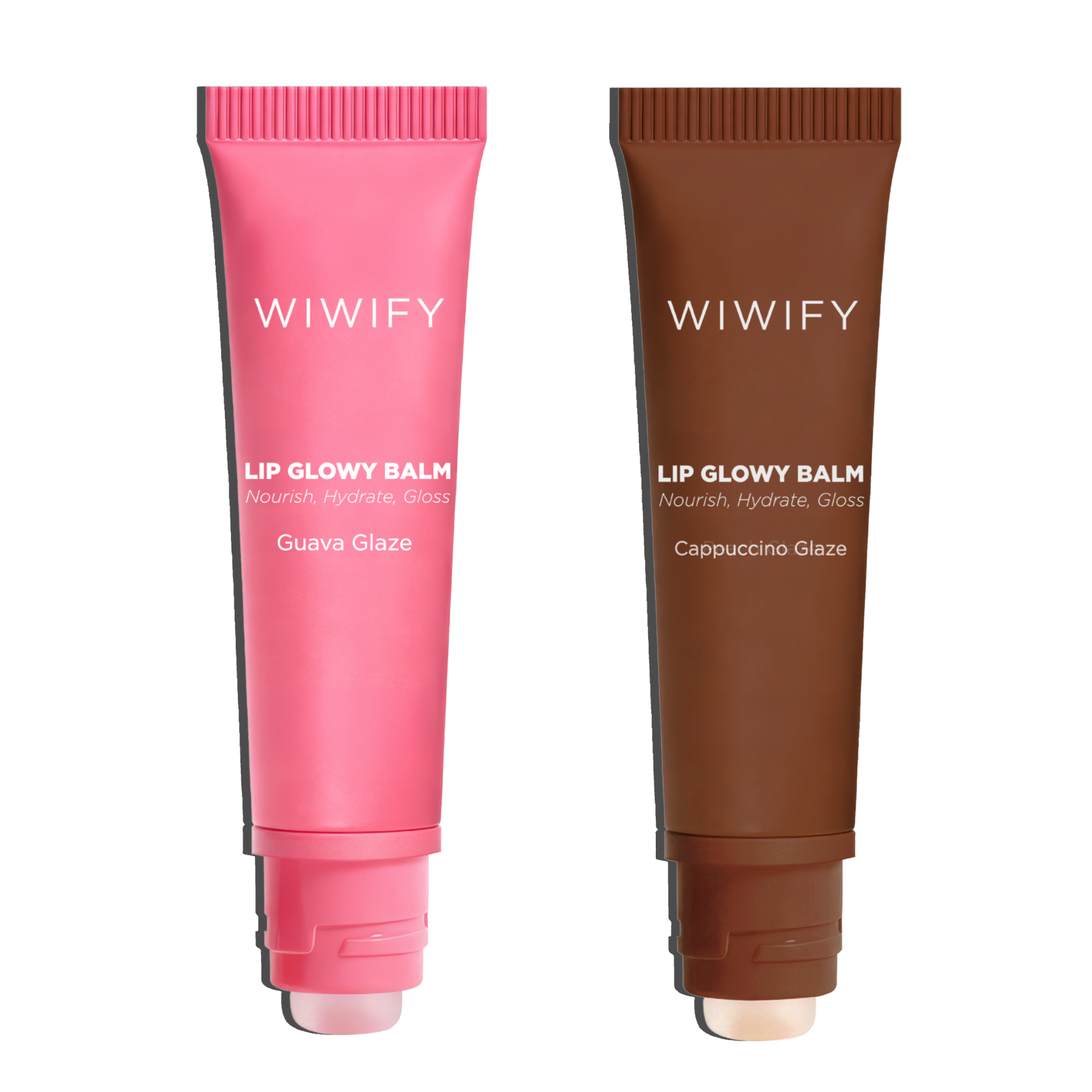 Warm & Juicy Lip Duo, Guava Glaze Balm + Cappuccino Glaze Balm | Shea Butter, Squalane, Ceramide