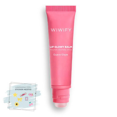 Lip Glowy Balm Guava Glaze, Dolgun Görünüm Sağlayan, Parlatıcı, Nemlendirici, Renkli Dudak Bakım Balmı, Lip Balm 13 ml