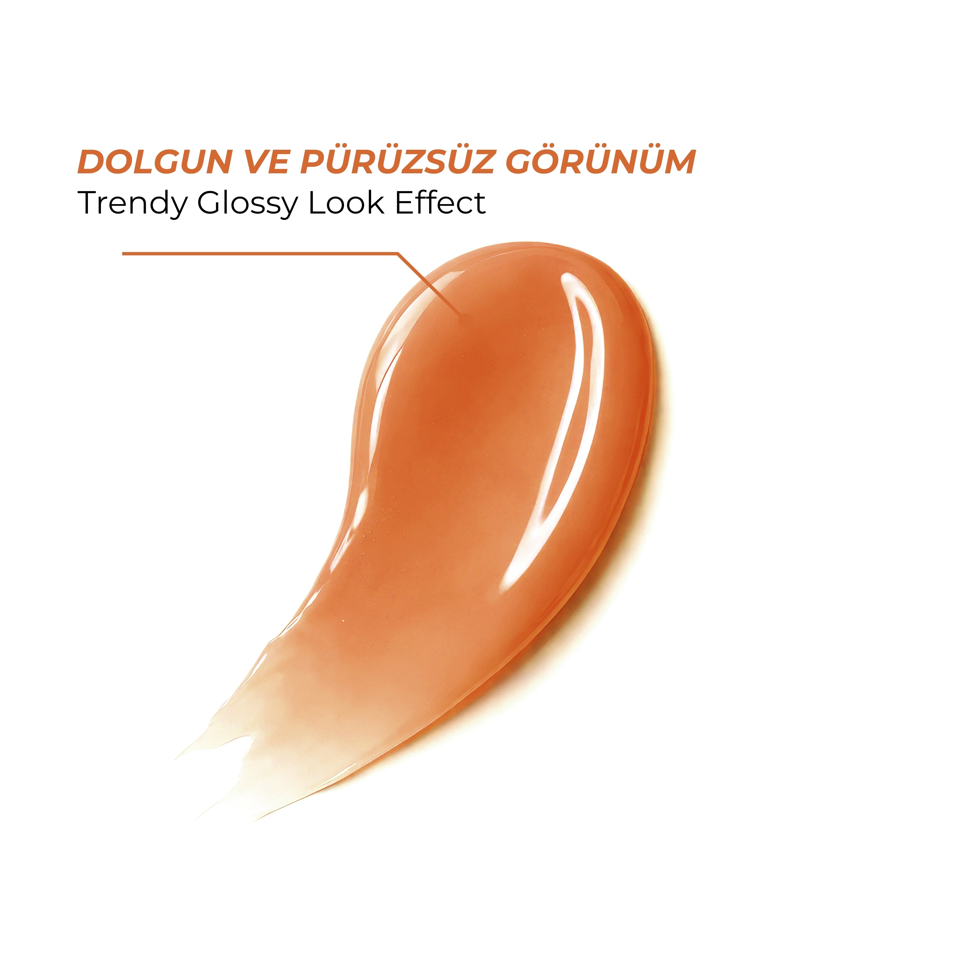 Lip Glowy Balm Peach Glaze, Dolgun Görünüm Sağlayan, Parlatıcı, Nemlendirici, Renkli Dudak Bakım Balmı, Lip Balm 13 ml