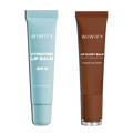 Glow & Protect Lip Duo, Hydrating Lip Balm + Cappuccino Glaze Balm | SPF 15, Squalane, Ceramide | Wiwify