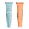 Glow & Protect Lip Duo, Hydrating Lip Balm + Peach Glaze Balm | SPF 15, Squalane, Ceramide | Wiwify