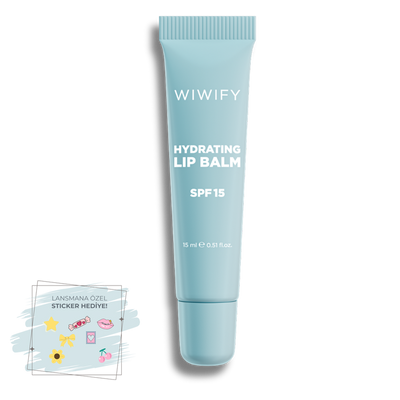 SPF 15 UV Korumalı, Şeffaf & Parlak Bitişli, Nemlendirici Dudak Balmı, Lip Balm 15 ml