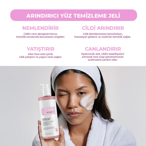 Aloe Vera ve Papatya Özlü, Arındırıcı Yüz Temizleme Jeli 500 ml