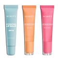 Lip Care Essentials Set, Hydrating Lip Balm + Guava Glaze + Peach Glaze | SPF 15, Squalane, Ceramide | Wiwify