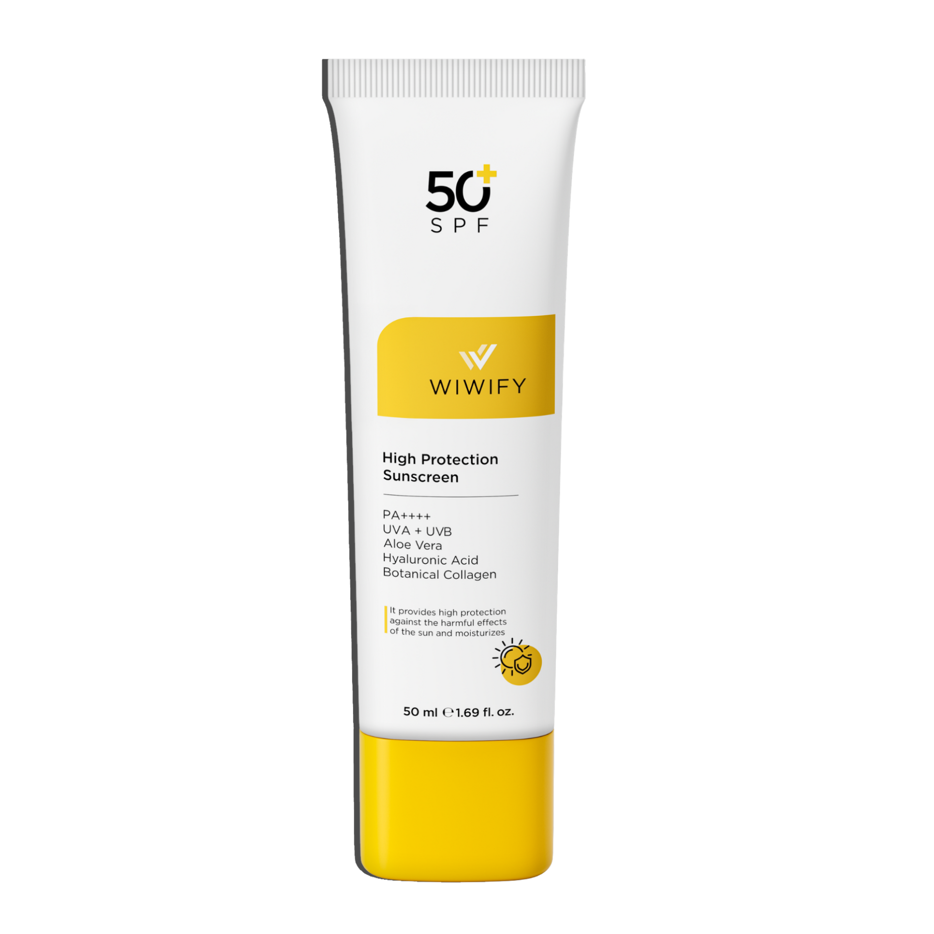 Aloe Vera Özlü, Leke Karşıtı, Cilt Tonu Eşitleyici, Yüksek Korumalı Güneş Kremi SPF 50+ Pa++++ 50 ml | Wiwify