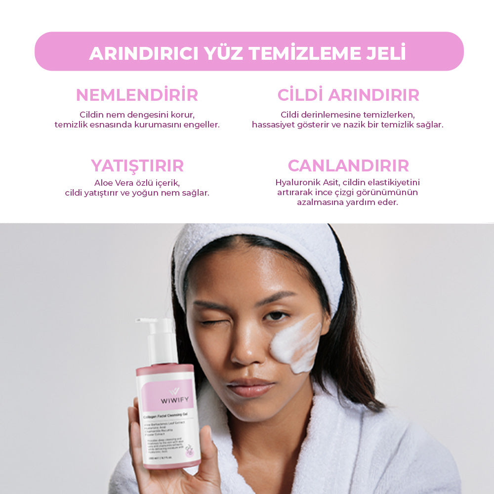 aloe vera ve papatya ozlu arindirici yuz temizleme jeli 200 ml