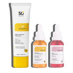 Cilt Tonu Eşitlemek İçin Aydınlatıcı Etkili Güneş Kremi, C Vitamini Serum ve Arbutin Serum Cilt Bakım Seti