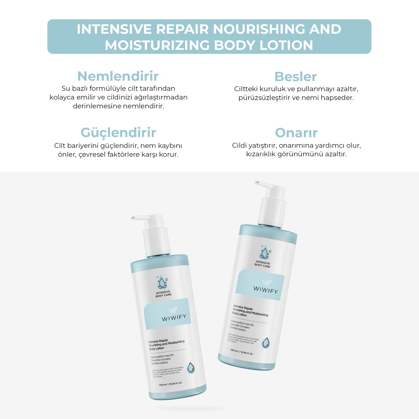 Yoğun Nemlendirici ve Onarıcı Vücut Kremi %5 Urea + Ceramide