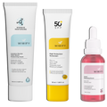 Leke Karşıtı ve Aydınlık Görünüm Bakım Seti, Nemlendirici + Arbutin + Güneş Koruyucu | Hyaluronic Acid | Wiwify