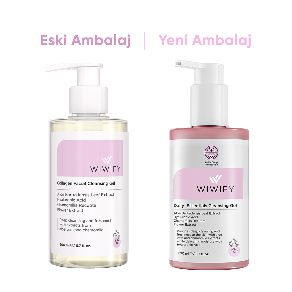 Aloe Vera ve Papatya Özlü, Arındırıcı Yüz Temizleme Jeli 200 ml
