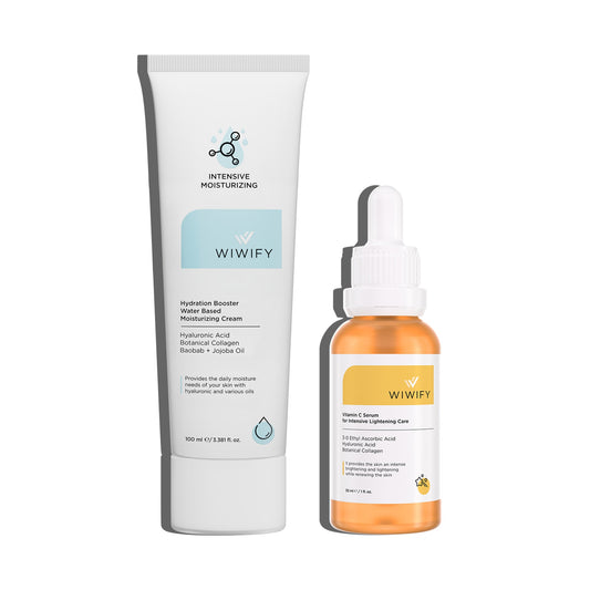 Derin Nem ve Canlandırma İçin Nemlendirici Krem, C Vitamini Serumu Cilt Bakım Seti