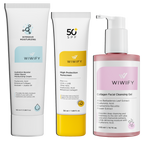Günlük Cilt Bakımı Seti, Nemlendirici + Temizleme Jeli + Güneş Koruyucu | Baobab Oil, Alpha-Arbutin | Wiwify