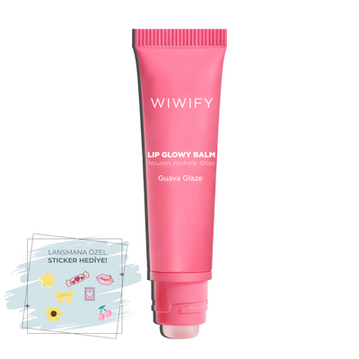 Lip Glowy Balm Guava Glaze, Dolgun Görünüm Sağlayan, Parlatıcı, Nemlendirici, Renkli Dudak Bakım Balmı, Lip Balm 13 ml