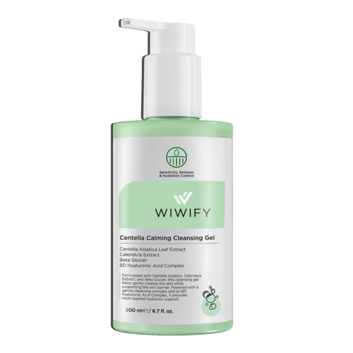 Centella Calming Yüz Yıkama Jeli Hassasiyet ve Kızarıklık Karşıtı, Yatıştırıcı, Nemlendirici Etkili 200 ml | Wiwify