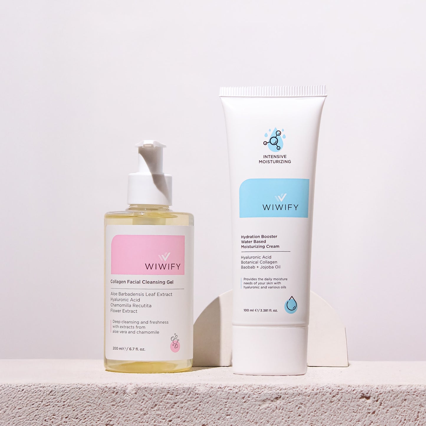 Hyaluronik Asit Serum, Nemlendirici ve Yüz Temizleme Jeli Seti