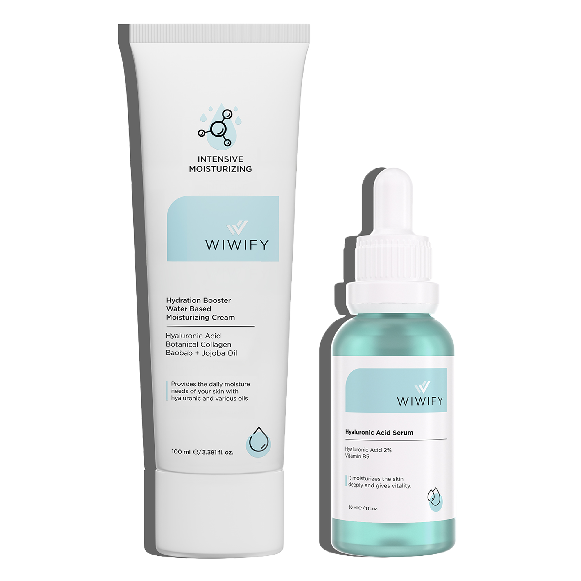 Hydra BOMB Nemlendirici, Hyaluronik Asit Serum Cilt Bakım Seti