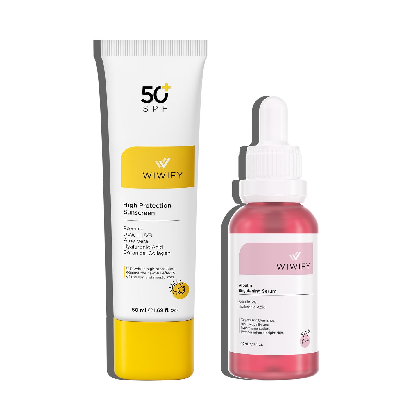 Lekeli Ciltler İçin Güneş Kremi, Arbutin Serum Cilt Bakım Seti