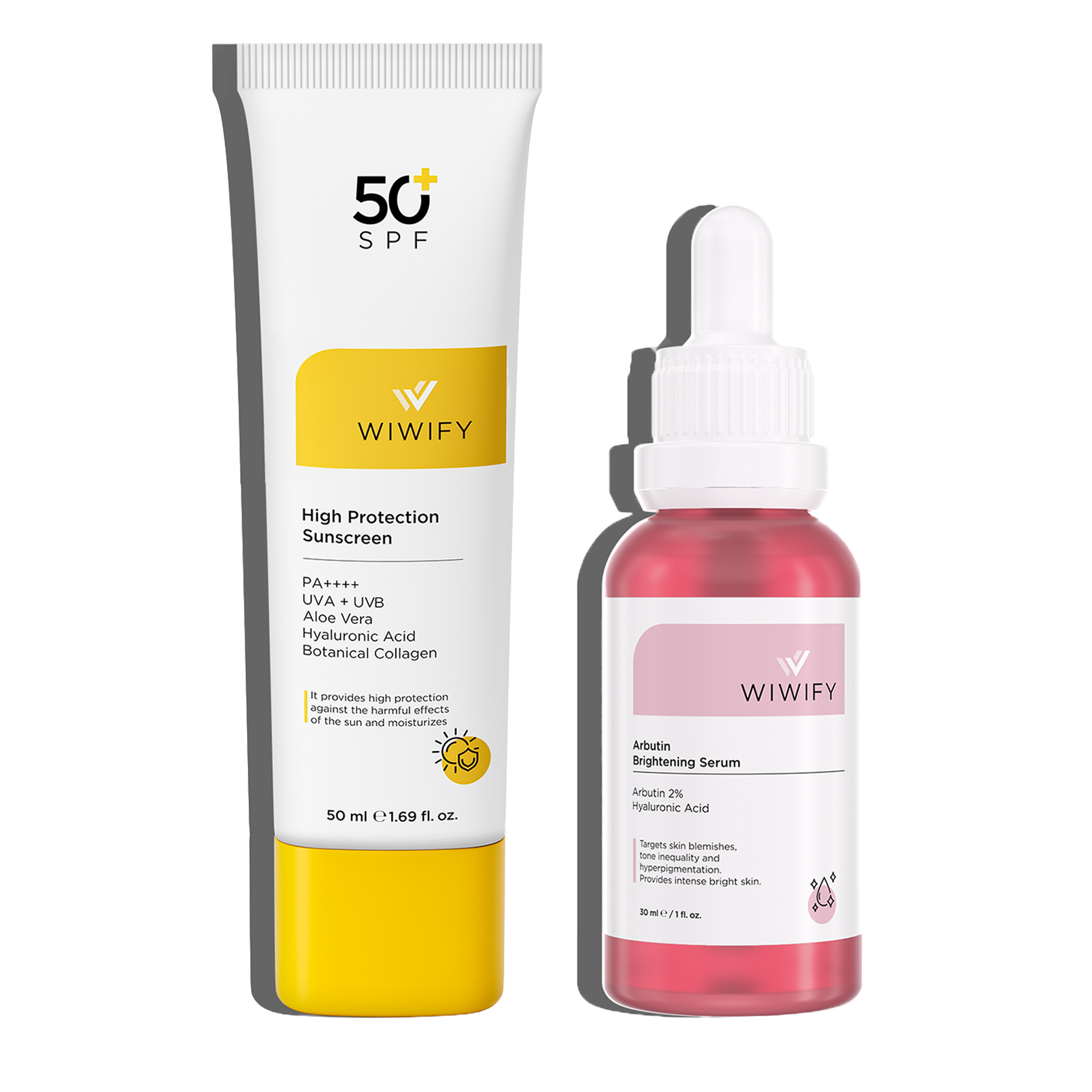 Lekeli Ciltler İçin Güneş Kremi, Arbutin Serum Cilt Bakım Seti