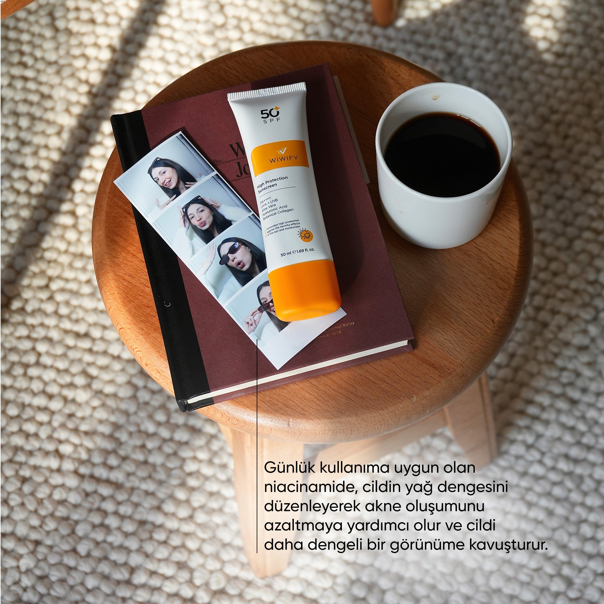 Yağlı ve Geniş Gözenekli Ciltler İçin Güneş Kremi, Niacinamide Serum Cilt Bakım Seti