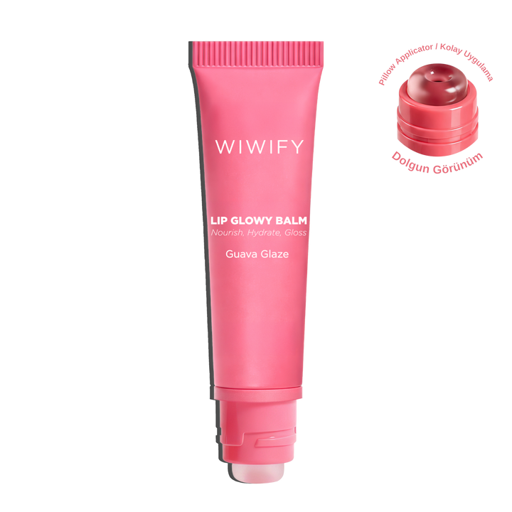 Lip Glowy Balm Guava Glaze, Dolgun Görünüm Sağlayan, Parlatıcı, Nemlendirici, Renkli Dudak Bakım Balmı 13 ml | Wiwify
