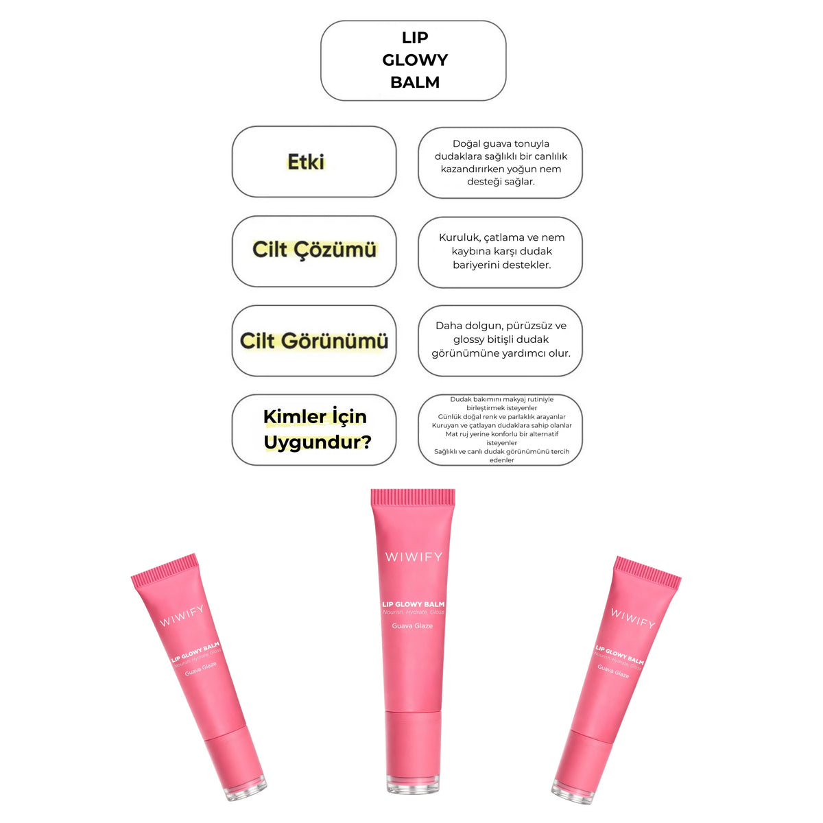 Lip Glowy Balm Guava Glaze – cilt bakım rutini | Wiwify