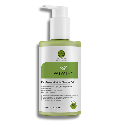 WIWIFY Pure Balance Matcha Cleansing Gel 200ml - Sebum Dengeleyici Yüz Temizleme Jeli