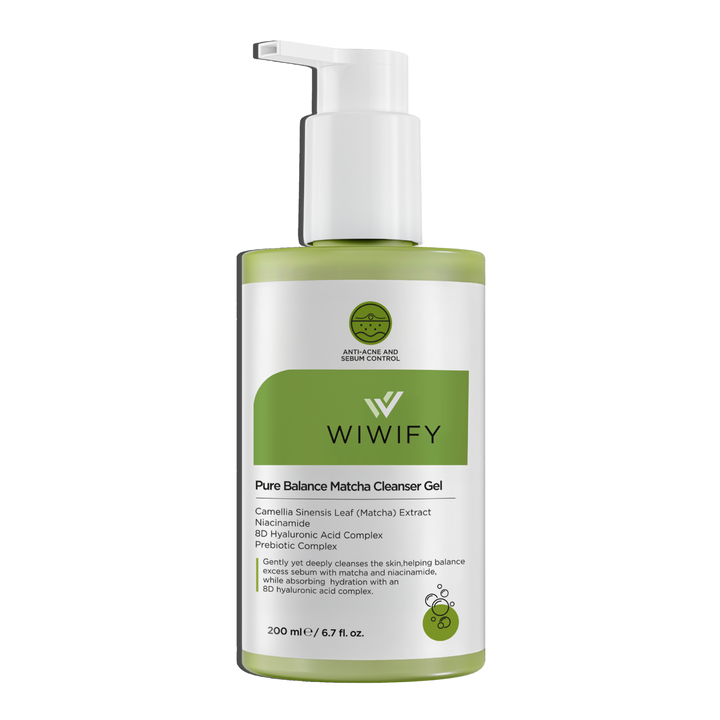 Pure Balance Matcha Cleansing Gel, Akne ve Yağlanmaya Yönelik Sebum Dengeleyici & Nem Destekli Yüz Temizleme Jeli 200 ml