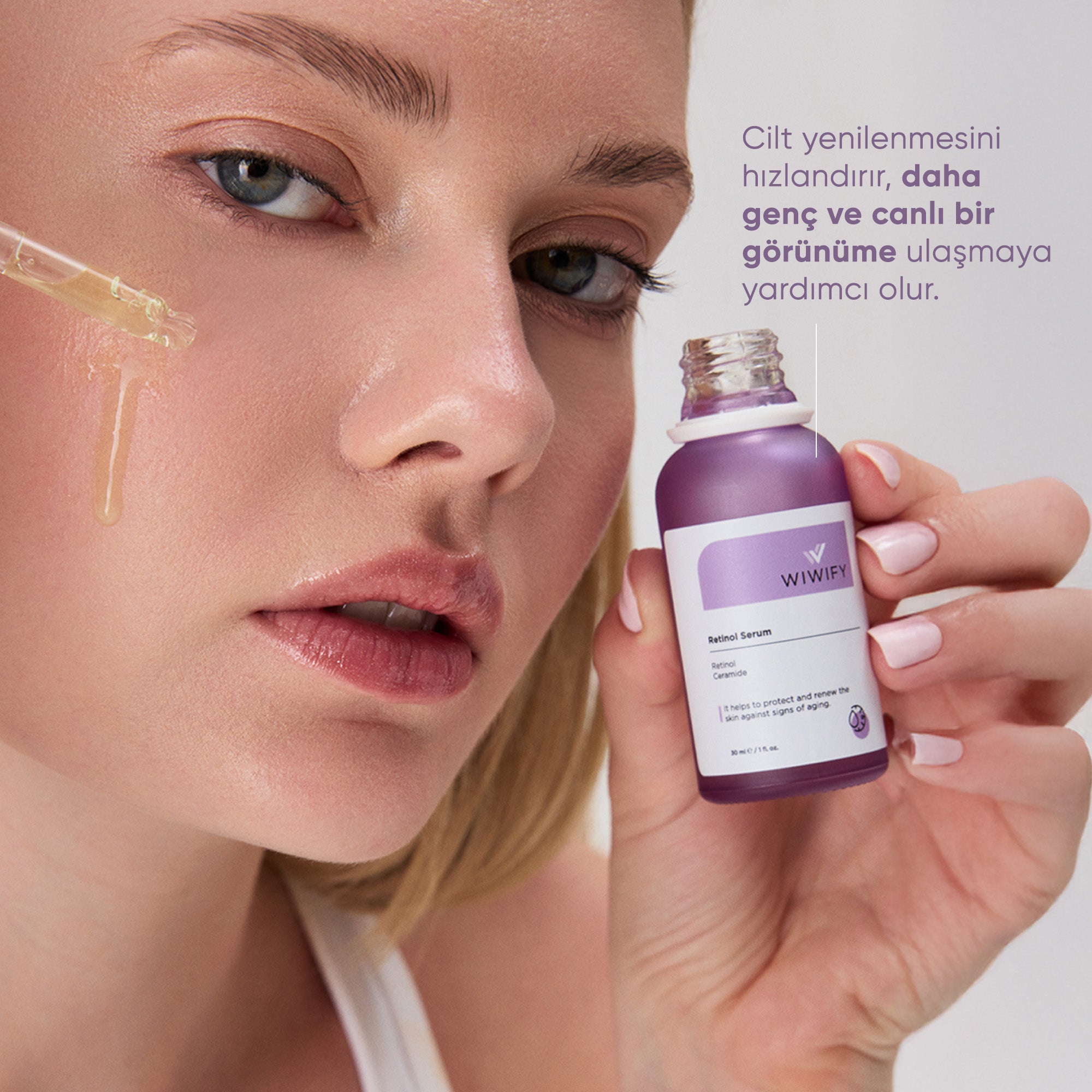 Yaşlanma Karşıtı, Kırışıklık Giderici ve Onarıcı Retinol Cilt Bakım Serumu 30 ml