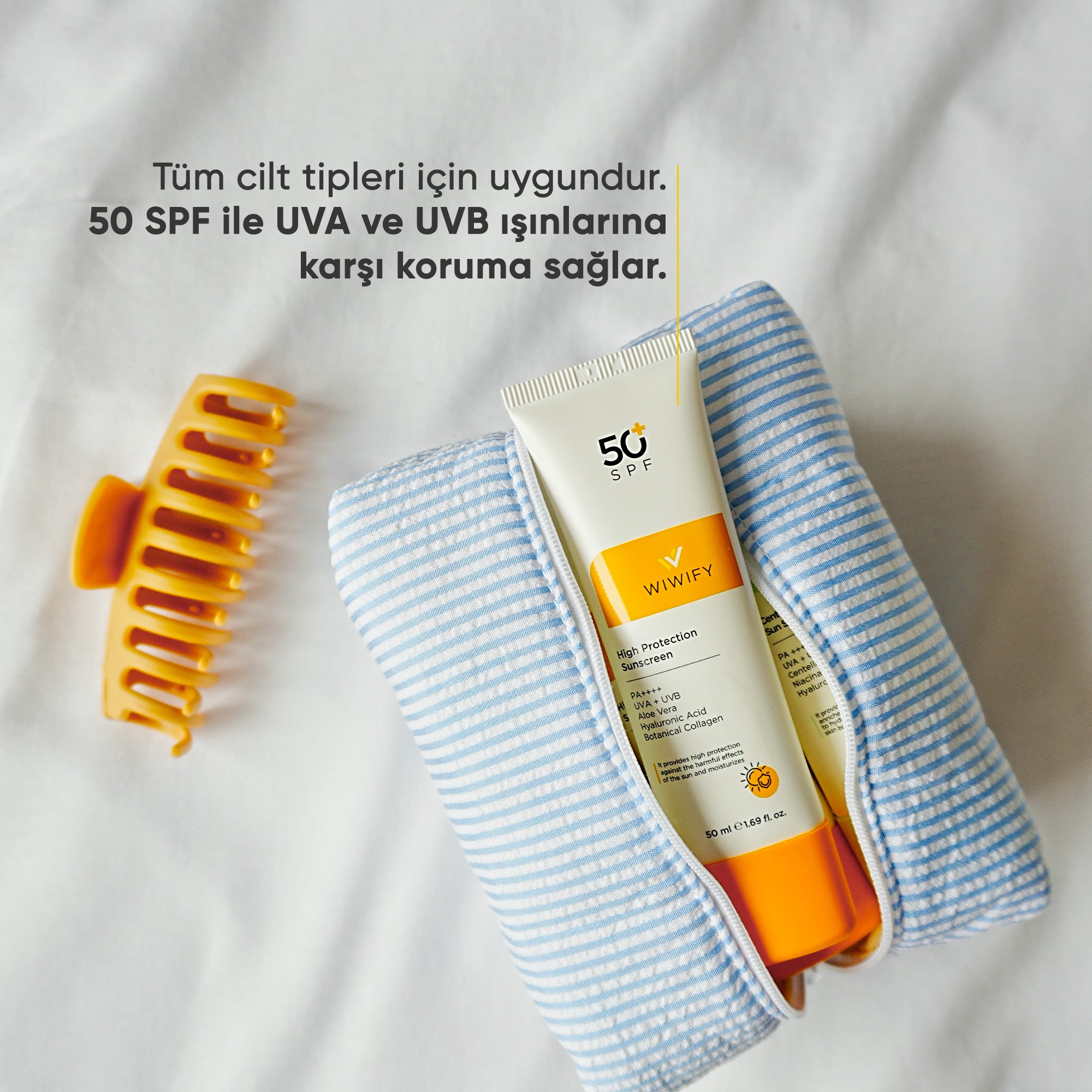 Aloe Vera Özlü, Leke Karşıtı, Cilt Tonu Eşitleyici, Yüksek Korumalı Güneş Kremi SPF 50+ Pa++++ 50 ml