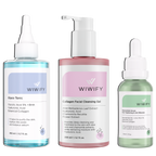 Sivilce & Siyah Nokta Karşıtı Seti, Yüz Temizleme Jeli + Tonik + Niacinamide | AHA+BHA, Zinc PCA | Wiwify