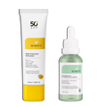 Gözenek ve Sebum Dengeleme & UV Koruma Seti, Güneş Koruyucu + Niacinamide | Zinc PCA, Centella Asiatica | Wiwify