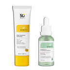 Gözenek ve Sebum Dengeleme & UV Koruma Seti, Güneş Koruyucu + Niacinamide | Zinc PCA, Centella Asiatica | Wiwify