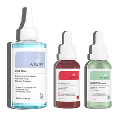 Yağlı ve Geniş Gözenekli Ciltler İçin Tonik, Red Peeling Serum, Niacinamide Serum Cilt Bakım Seti
