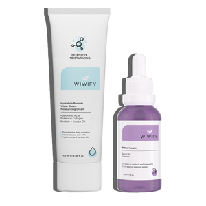 Yaşlanma Belirtileri Olan Ciltler İçin Nemlendirici, Retinol Serum Cilt Bakım Seti