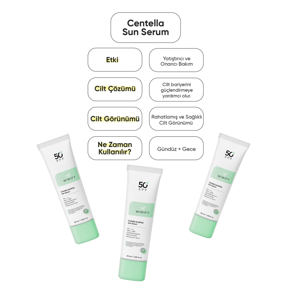 Centella Soothing Sun Serum – cilt bakım rutini | Wiwify