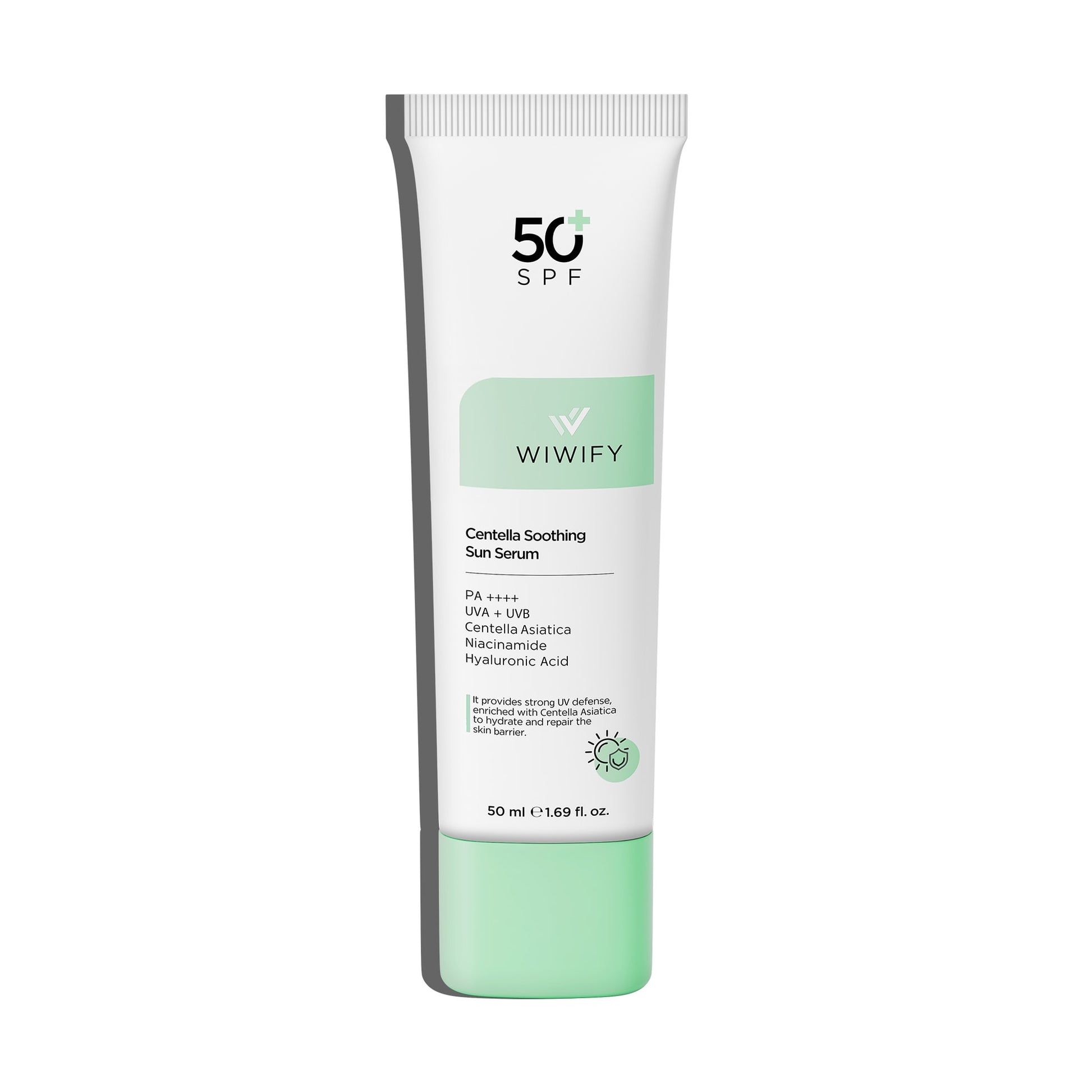 Yatıştırıcı, Onarıcı, Yüksek Korumalı, Centella Soothing Sun Serum SPF 50+ Pa 50++++ 50 ml