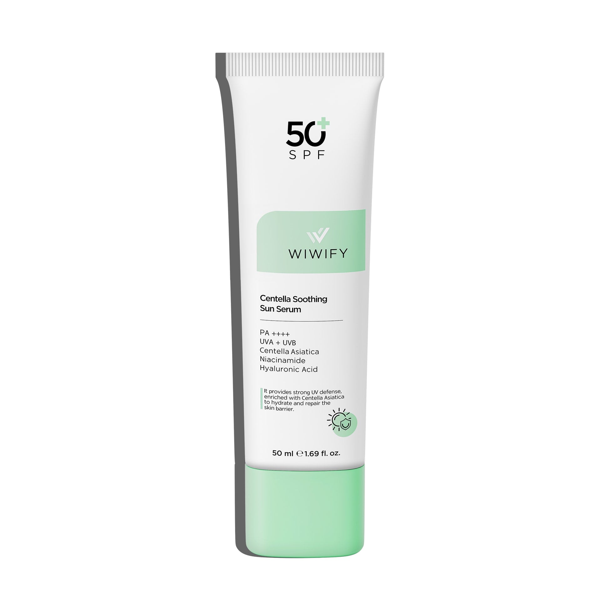 Yatıştırıcı, Onarıcı, Yüksek Korumalı, Centella Soothing Sun Serum SPF 50+ Pa 50++++ 50 ml