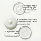 Hassas Ciltler İçin Yatıştırıcı Etkili Yüz Temizleme Jeli, Nemlendirici ve Hyaluronik Asit Serum Cilt Bakım Seti