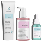 Hassas Ciltler İçin Yatıştırıcı Etkili Yüz Temizleme Jeli, Nemlendirici ve Hyaluronik Asit Serum Cilt Bakım Seti