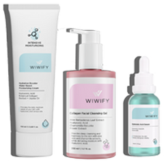 Hassas Ciltler İçin Yatıştırıcı Etkili Yüz Temizleme Jeli, Nemlendirici ve Hyaluronik Asit Serum Cilt Bakım Seti